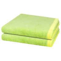 DUSCHTUCH Lifestyle Splash 2er-Set - Grün, Textil (70/140cm) - Cawö