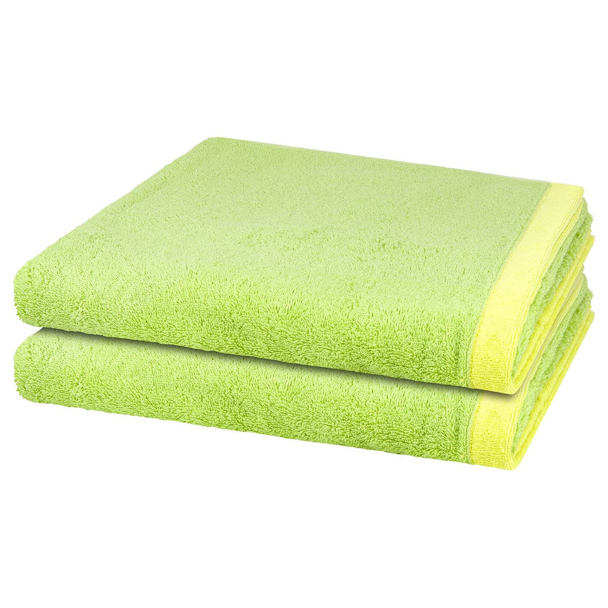 DUSCHTUCH Lifestyle Splash 2er-Set - Grün, Textil (70/140cm) - Cawö