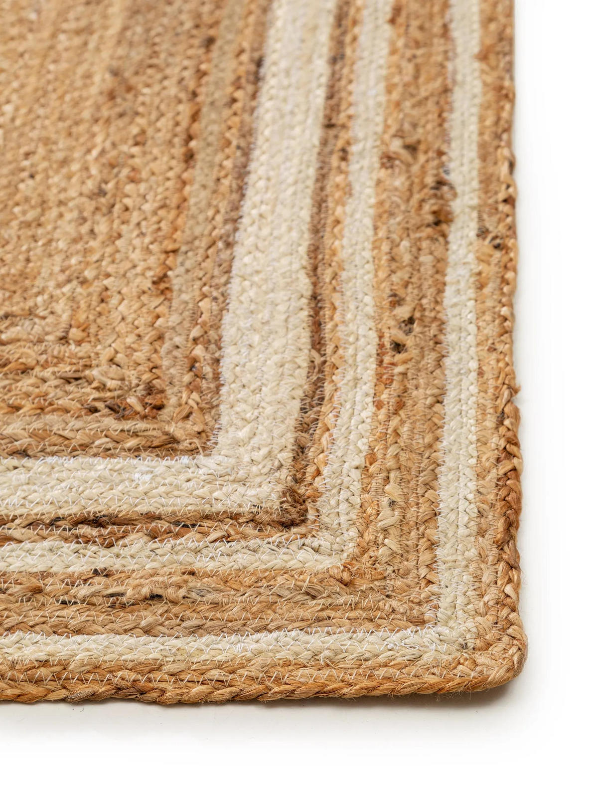 JUTETEPPICH Jutta Weiß 160x230 cm - Weiß, Textil (160/230cm) - benuta Pure