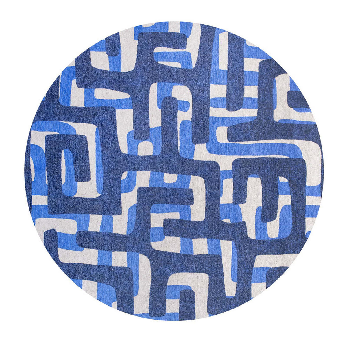 TEPPICH Ultramarine Craft 140/140 cm - Blau, Textil (140/140cm) - Louis De Poortere