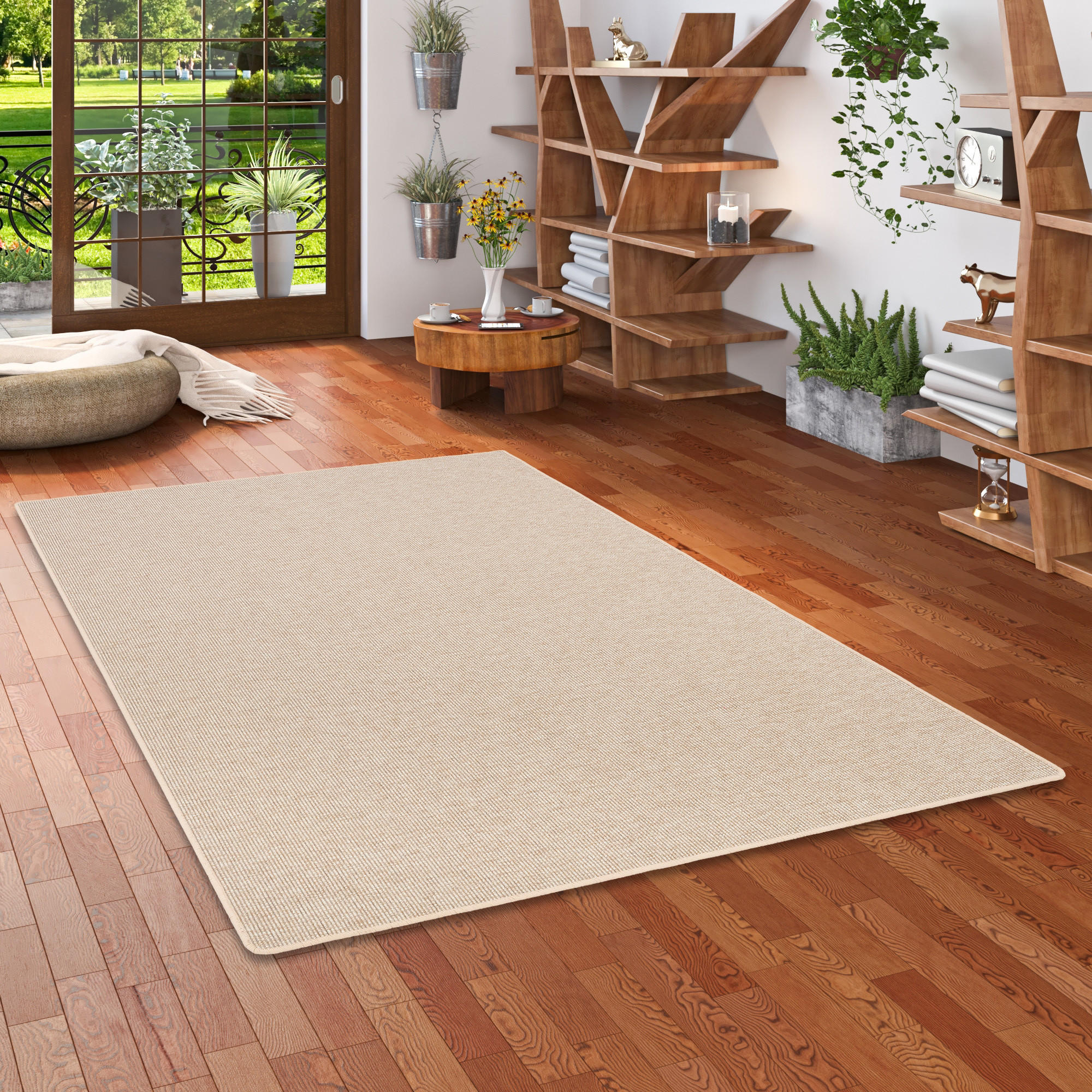 NATUR SISAL-OPTIK TEPPICH TAFF - Honig, Textil (200/250cm) - Snapstyle