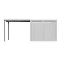 SCHREBERGARTENHAUS - 256 cm x 193 cm - metall - grau Merano - Grau, Metall (256/214/193cm) - Vente-Unique