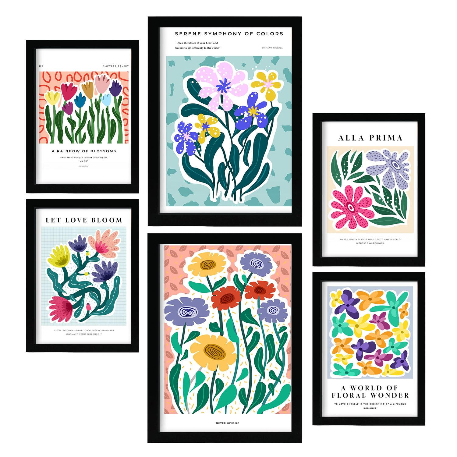 POSTER Set Mit 6 Freude A3 & A4 Rahmenlos - Klar, Papier (29/3cm) - Nacnic