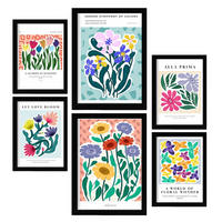 POSTER Set Mit 6 Freude A3 & A4 Schwarzer Rahmen - Schwarz, Papier (29/3cm) - Nacnic