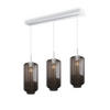 HÄNGELEUCHTE Velo 3-flammig Rauch Ø 18cm - Anthrazit/Weiß, Glas (18/18/33cm) - s.luce