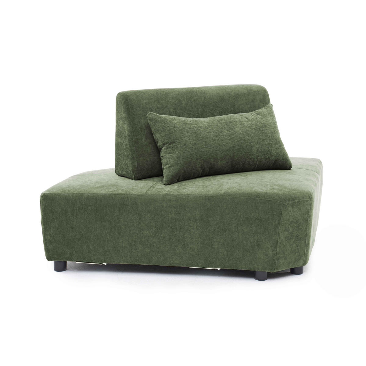 ECKSESSEL, Grün - Grün, Textil (170/82/117cm) - Oviala