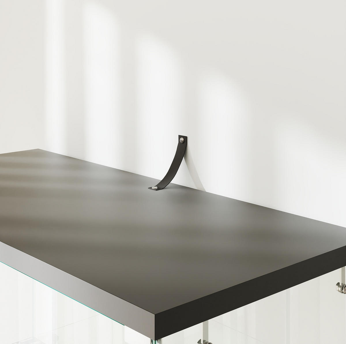 VITRINE 42.5/36.5/167 cm schwarz aus MDF und Glas mit LED-Beleuchtung - Schwarz, Holzwerkstoff (36.5/167/42.5cm) - OKMYHOME