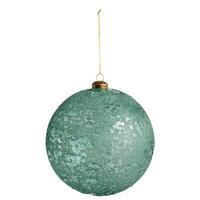 WEIHNACHTSKUGEL Ready (6er Set) - Blau, Glas (15/16.5/15cm) - J-Line