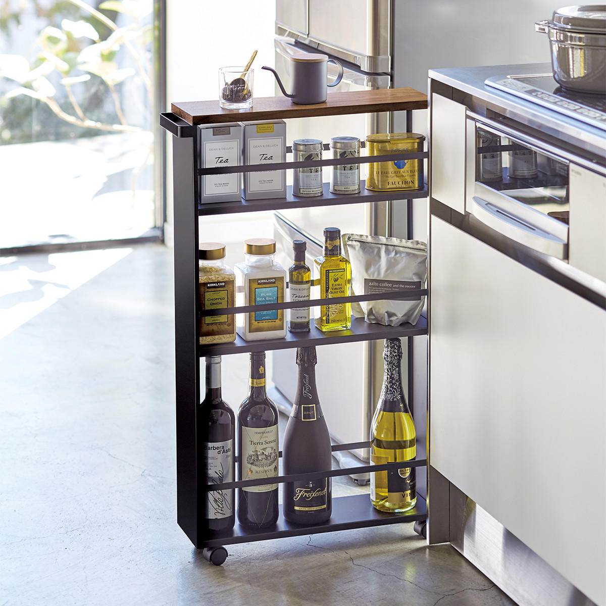 BEISTELLTISCH aus Stahl - Schwarz, Metall (13/80.5/47.5cm) - Yamazaki