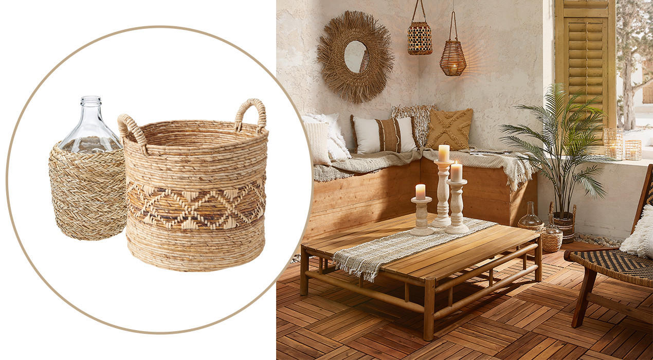 Boho-Terrasse: Dekoration im Boho-Style