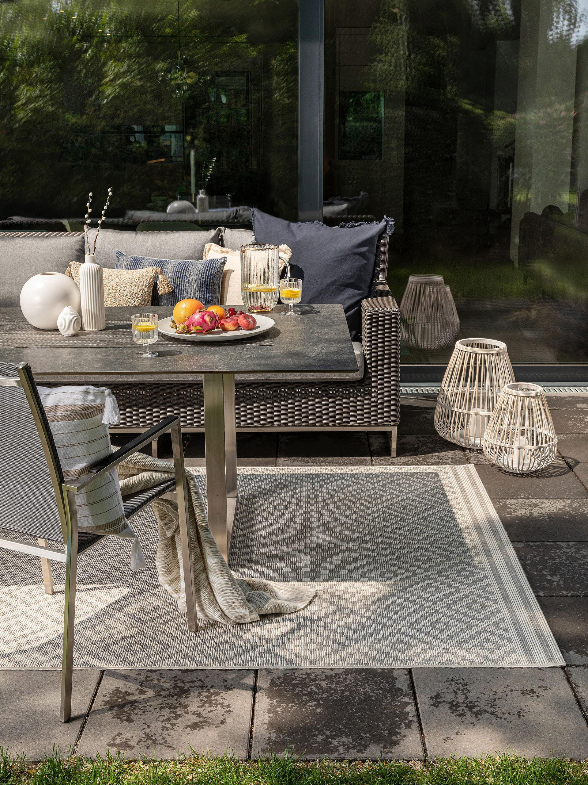 OUTDOORTEPPICH Metro Grau 140x200 cm - Grau, Textil (140/200cm) - benuta Nest
