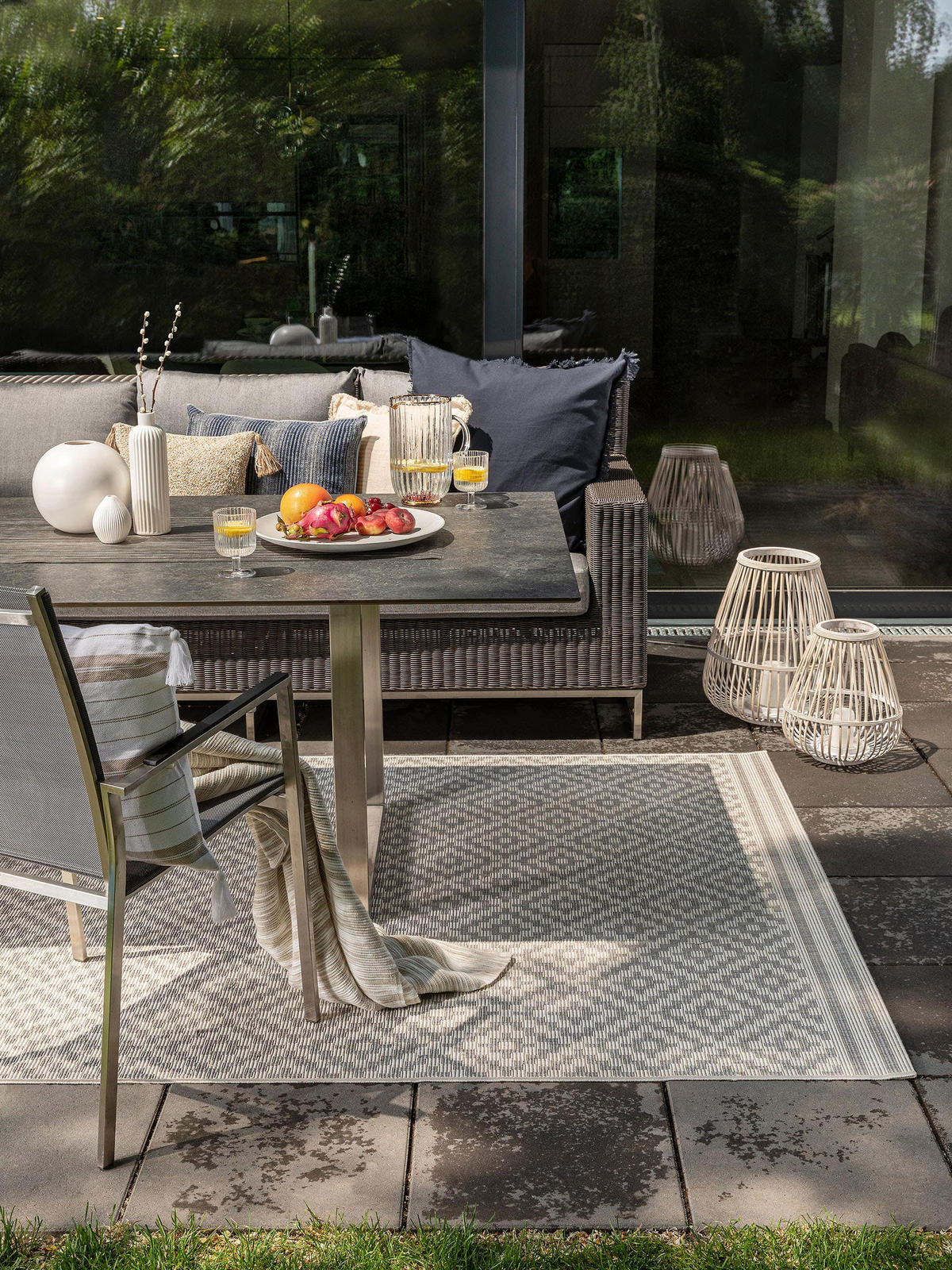 OUTDOORTEPPICH Metro Grau 140x200 cm - Grau, Textil (140/200cm) - benuta Nest