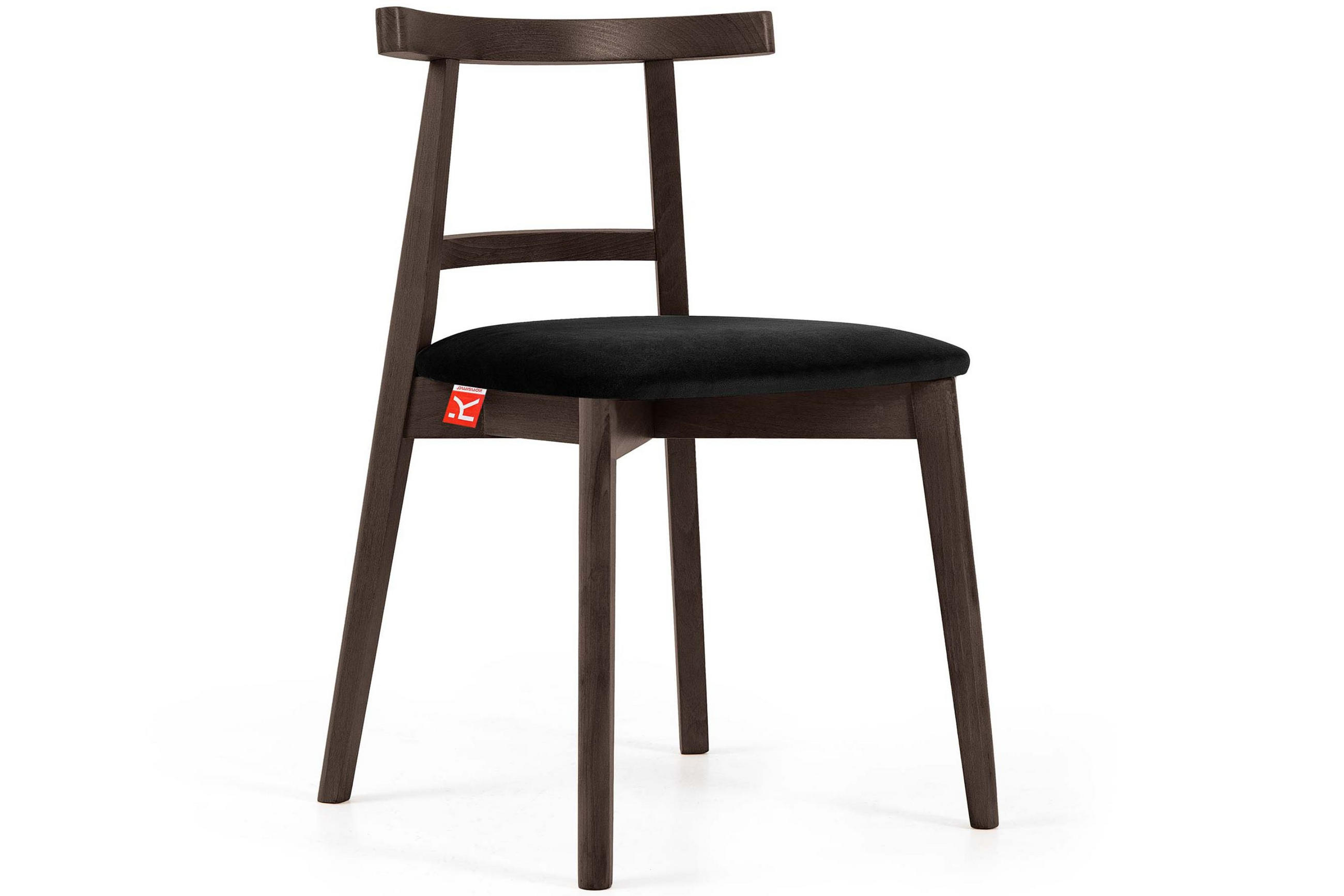 ESSTISCHSTÜHLE LILIO 2 St Vintage, Schwarz / dunkelbraun - Dunkelbraun/Schwarz, Holz/Textil (47/76/45cm) - KONSIMO®