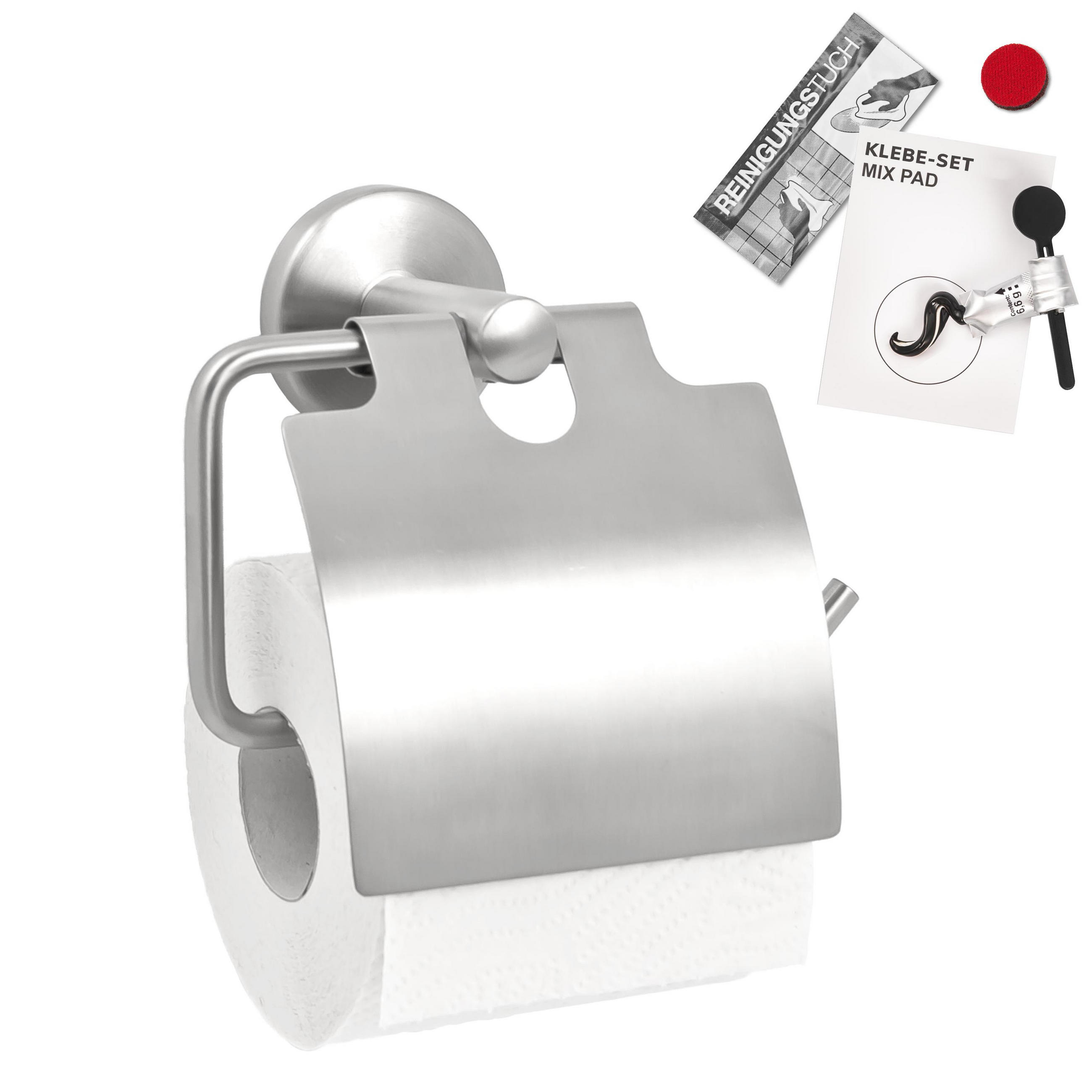TOILETTENPAPIERHALTER PIAZZA, Edelstahl - Edelstahlfarben, Metall (16.5/14/7cm) - bremermann