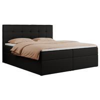 BOXBETT CENTO 140/200 Schwarz Kunstleder - H3 - Schwarz, Holz/Textil (140/200cm) - MKS