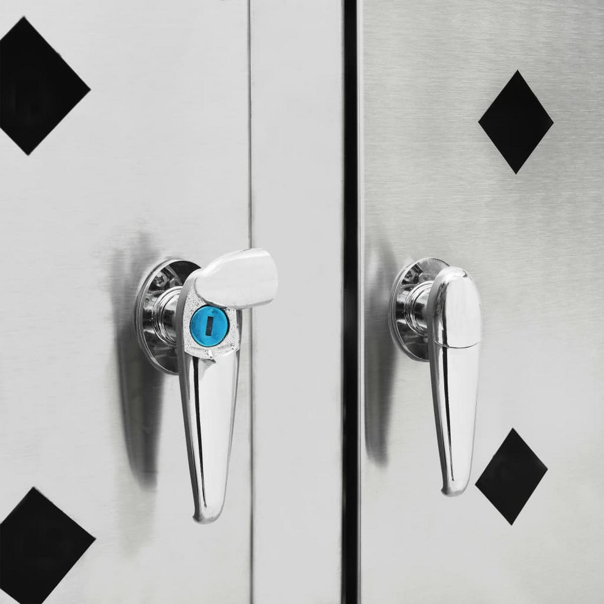 4ER Mülltonnenbox SOGI Edelstahl | 276x115x77,5cm silber | Für 4 Tonnen 240L - Silberfarben, Metall (276/115/77.5cm) - DELUKE