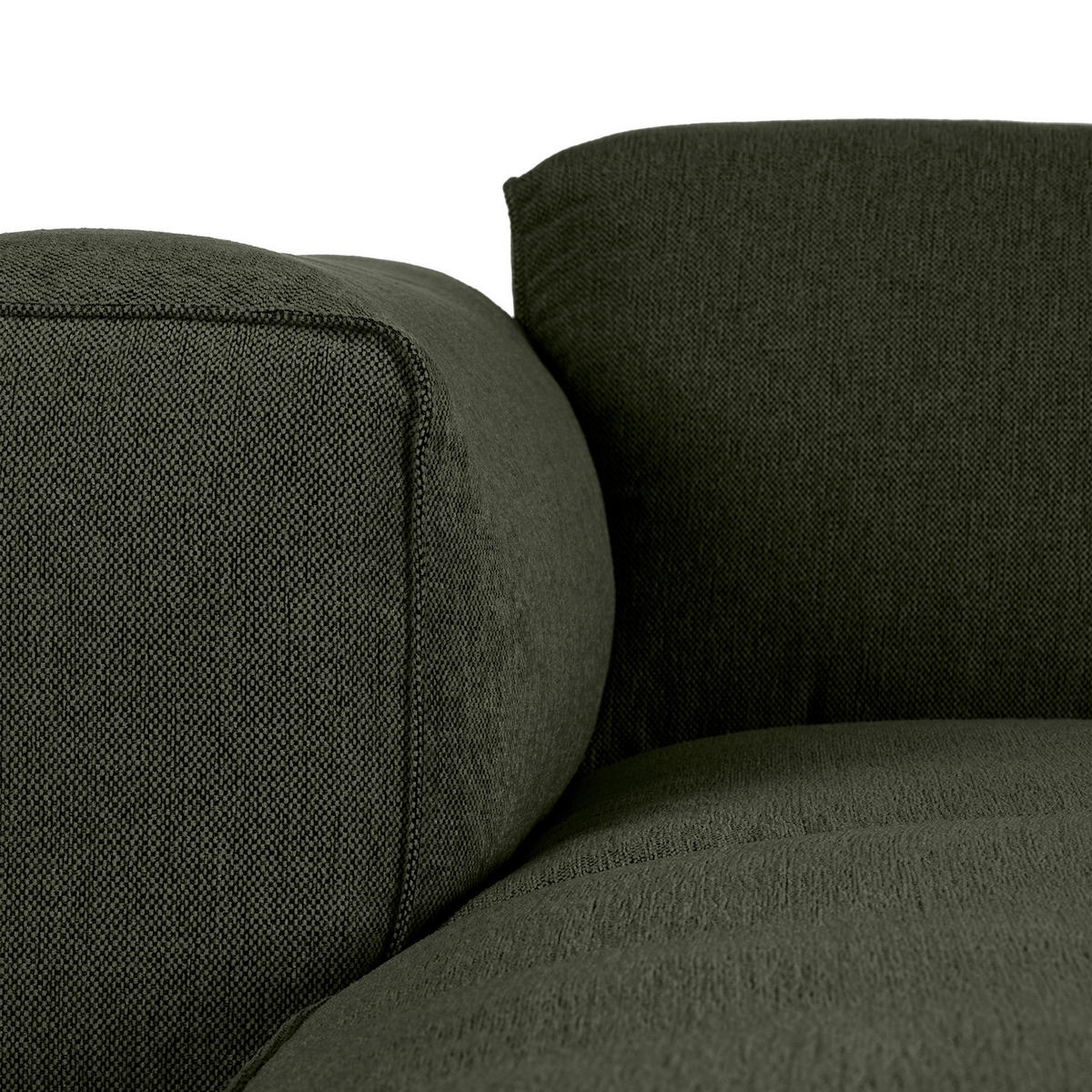 3-SITZER ECKSOFA mit Longchair - Schwarz/Grau, Kunststoff/Textil (284/173cm) - home24