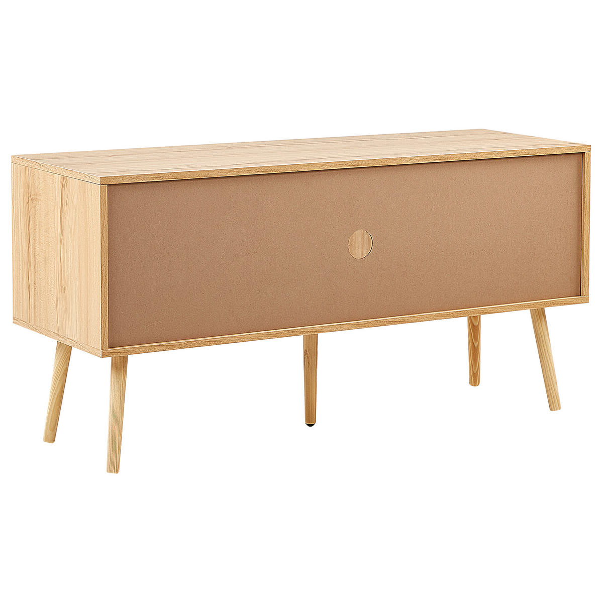 TV-MÖBEL Hellbraun, Gold PEROTE 40/120/60 cm - Hellbraun, Naturmaterialien (120/60/40cm) - Beliani