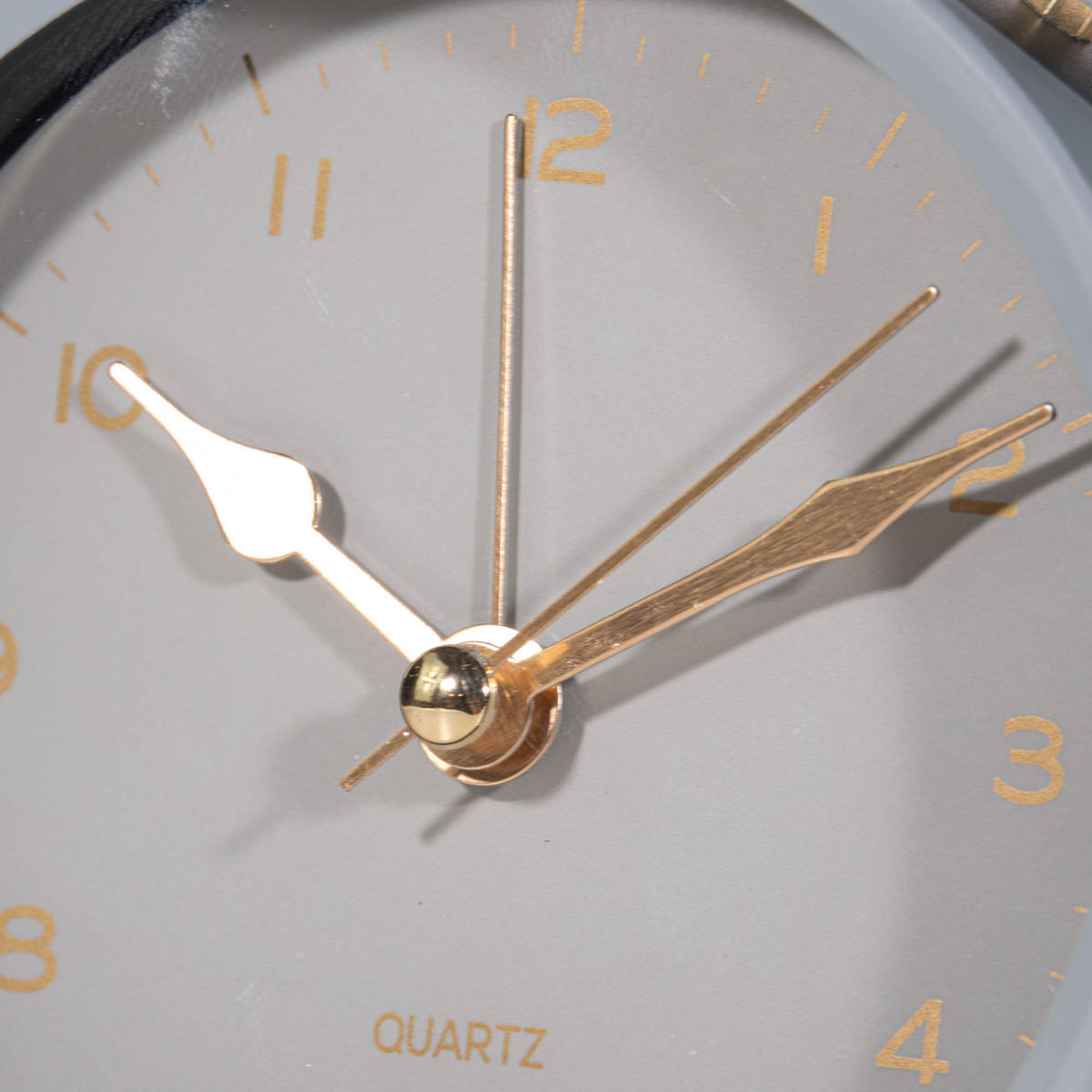 WECKER mit goldenen Uhrzeigern 10/5,5/13,5 cm - Blau, Metall (5.5/13.5/10cm) - Atmosphera Createur d´interieur