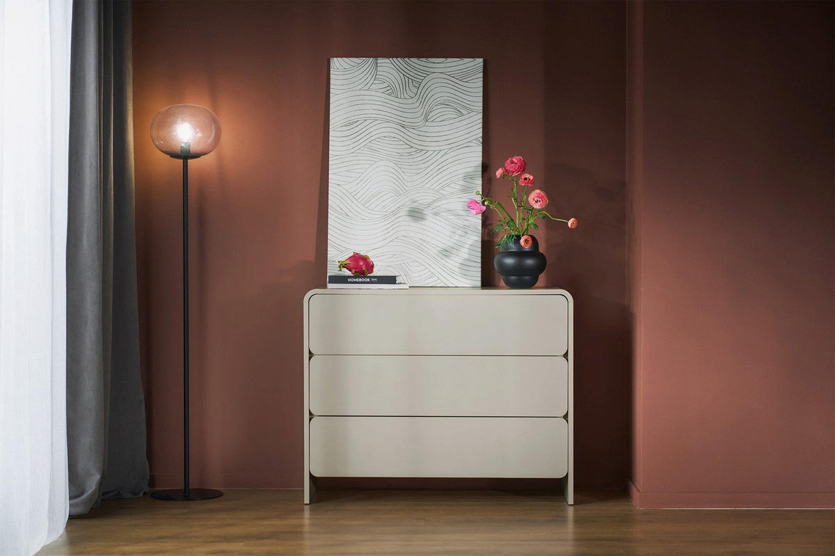 KOMODA Lummo Kašmírová 100 cm - kašmírová, kompozitní dřevo (100/80.5/39cm) - Selsey