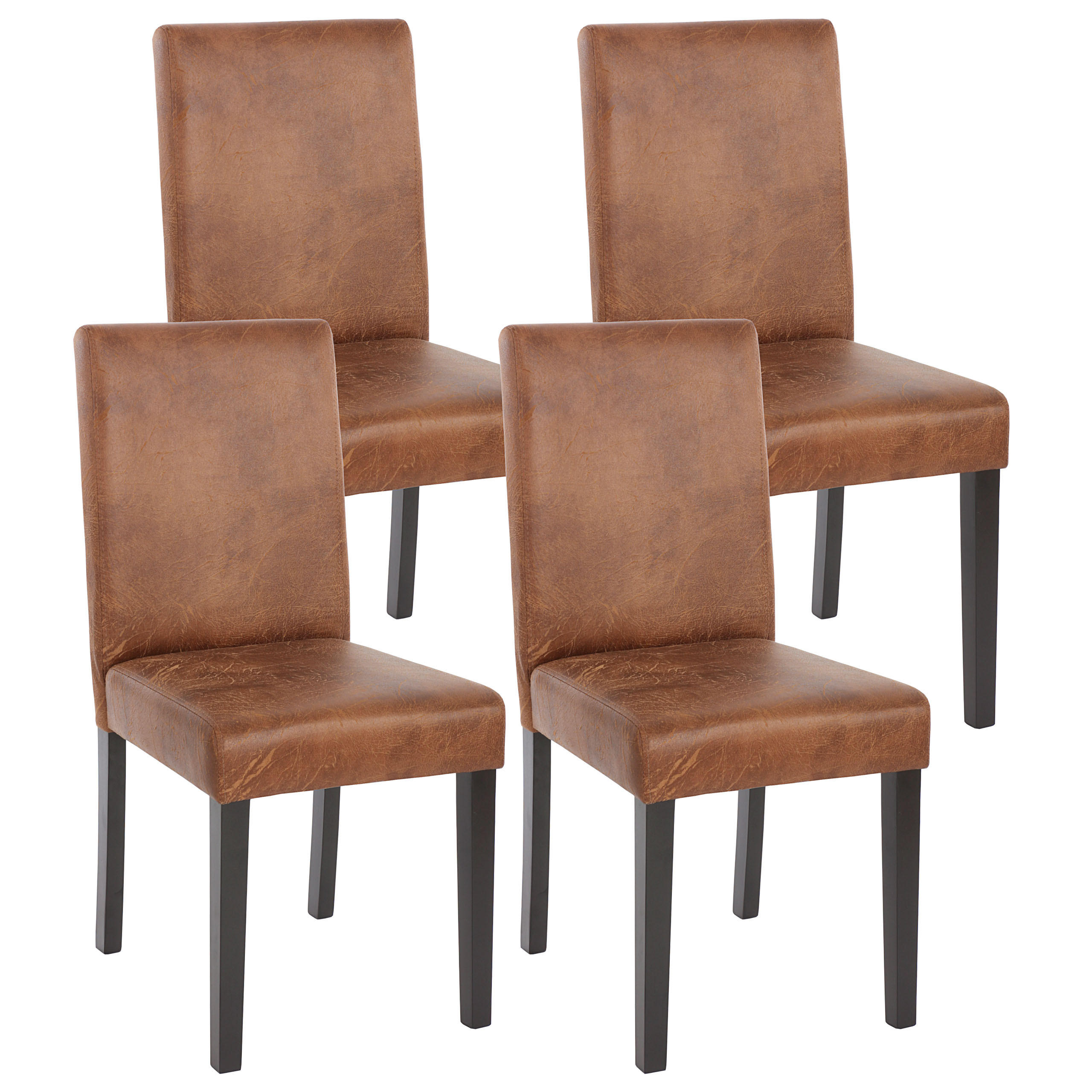 ESSZIMMERSTUHL TEXTIL Braun 4er-Set - Braun, Textil (43/90/56cm) - Jamb