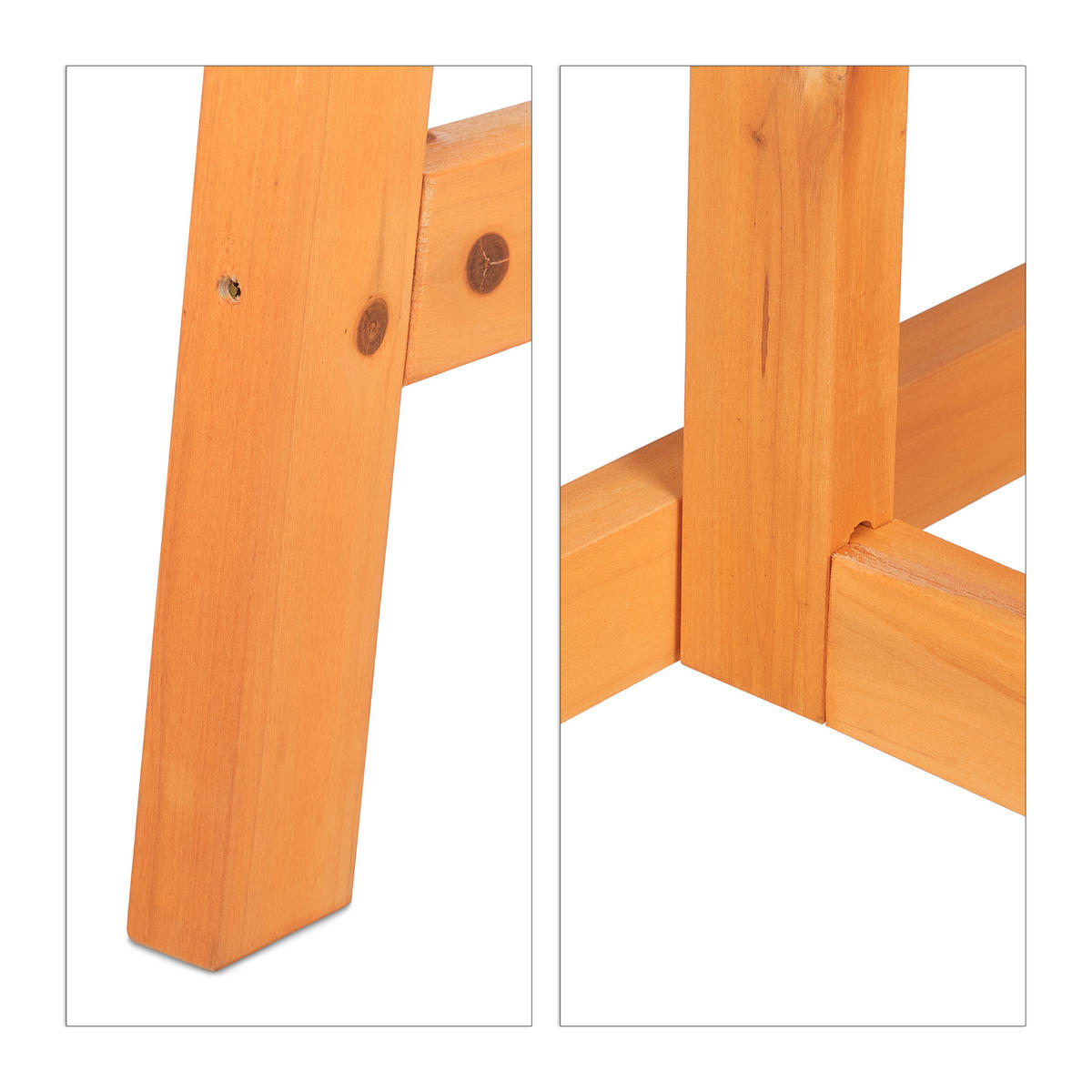 KLAPPTISCH - Hellbraun, Holz (50/80/74cm) - Relaxdays