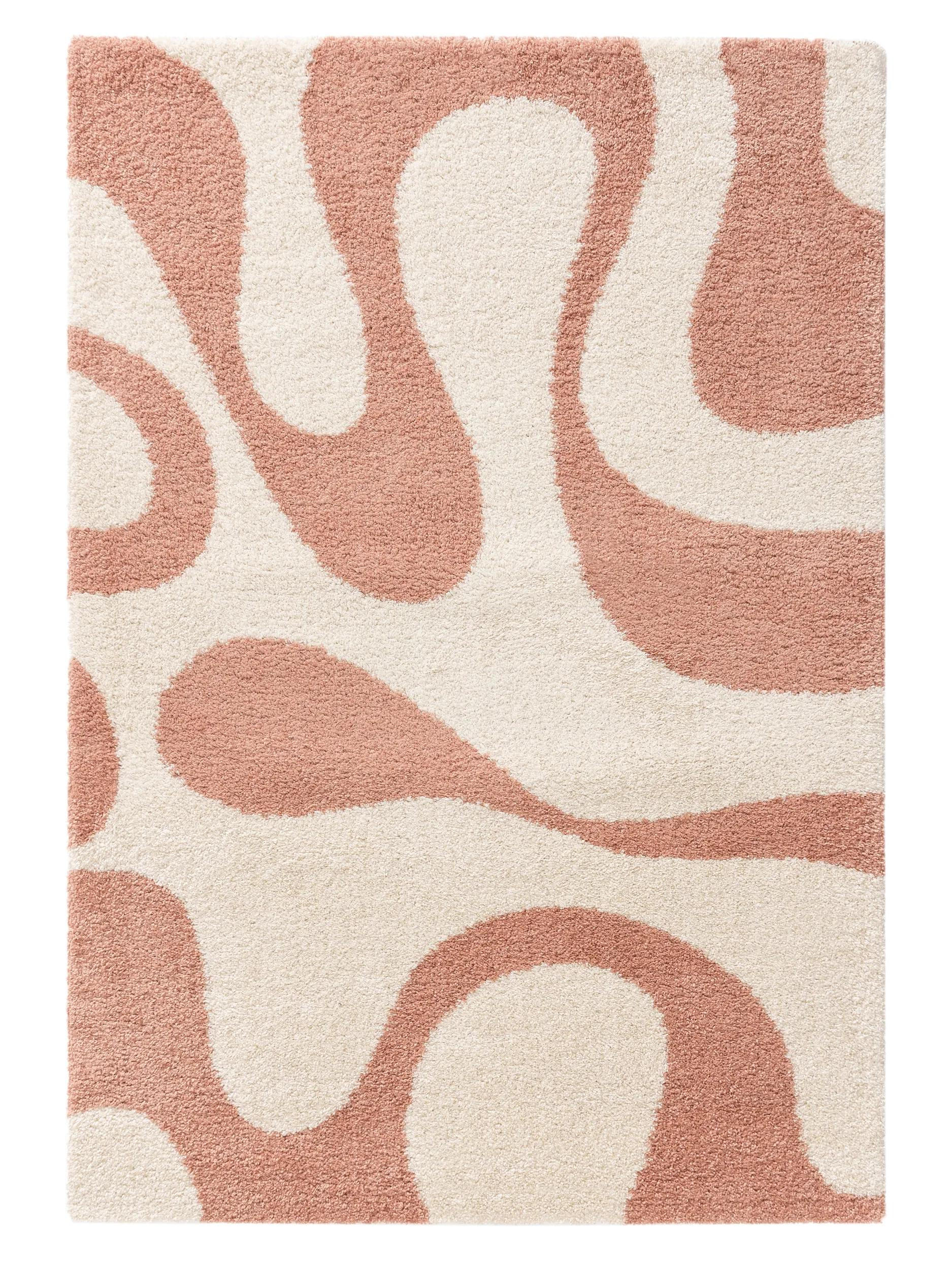 HOCHFLORTEPPICH Louise Rosa 140/200 cm - Rosa, Kunststoff/Textil (140/200cm) - benuta