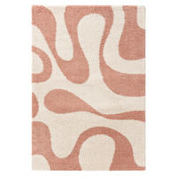 HOCHFLORTEPPICH Louise Rosa 140/200 cm - Rosa, Kunststoff/Textil (140/200cm) - benuta