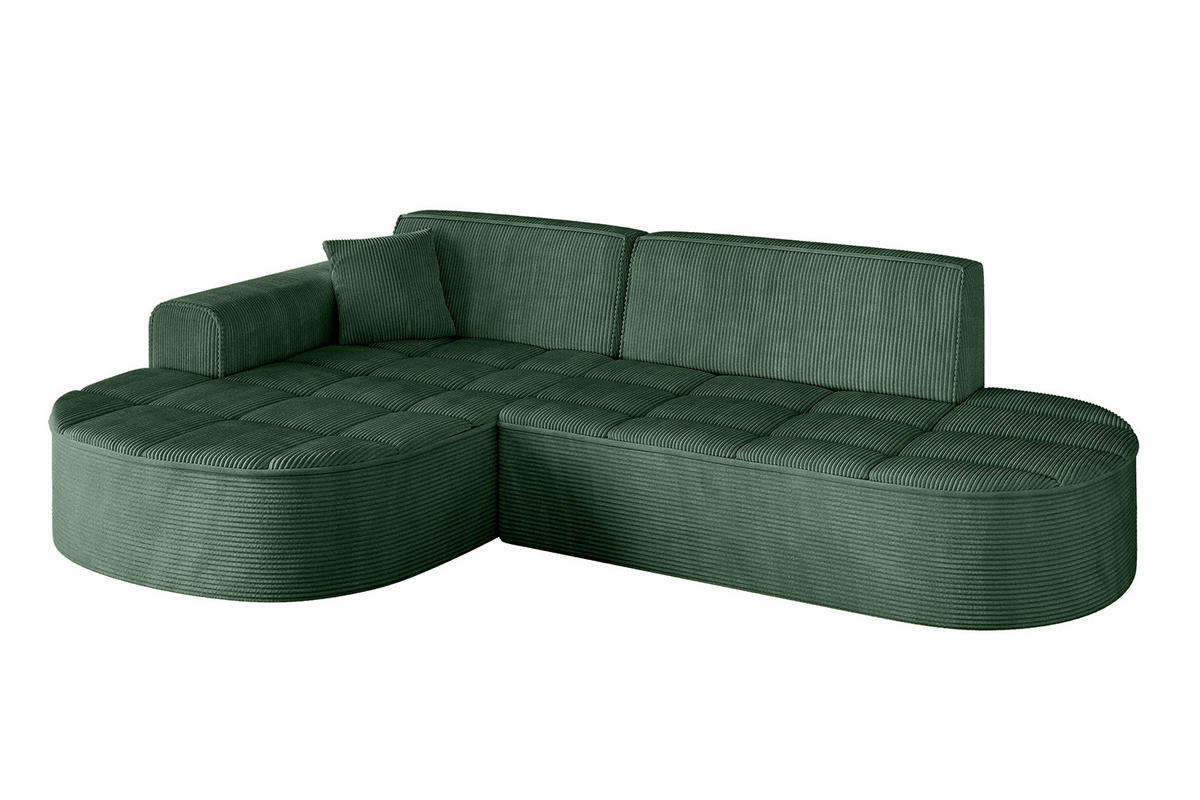 ECKSOFA Ottomane Links TARO-L1 - 243x171x79,5 cm Grün - Grün, Holzwerkstoff/Textil (243/171cm) - ALTDECOR