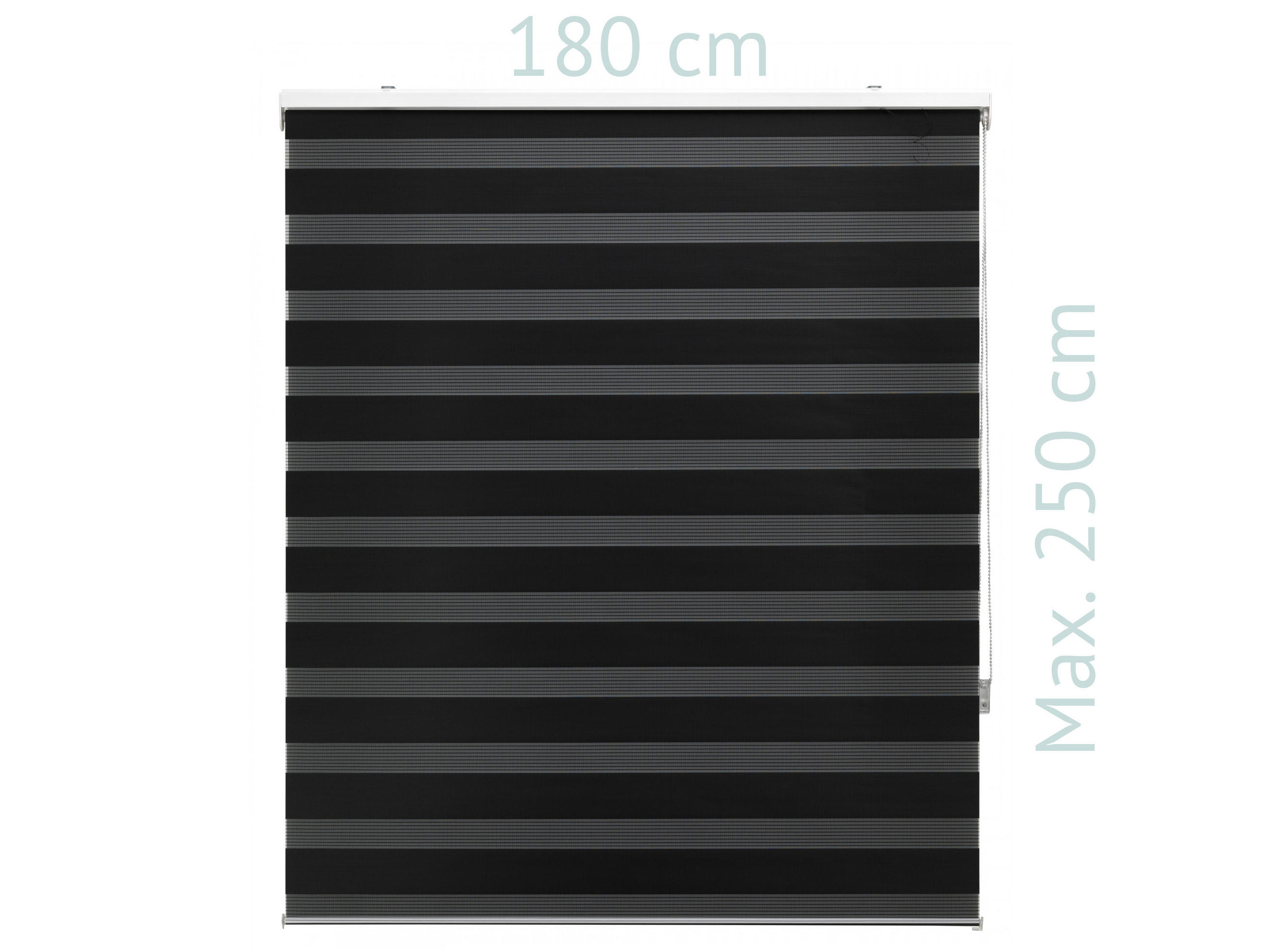 ROLLO Polyester Transluzent Schwarz 180x250 - Schwarz, Textil (180/250/1cm) - Purline