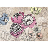 FOTOTAPETE Blumen 375 x 270 cm - Beige, Papier (375/270cm) - Sanders & Sanders