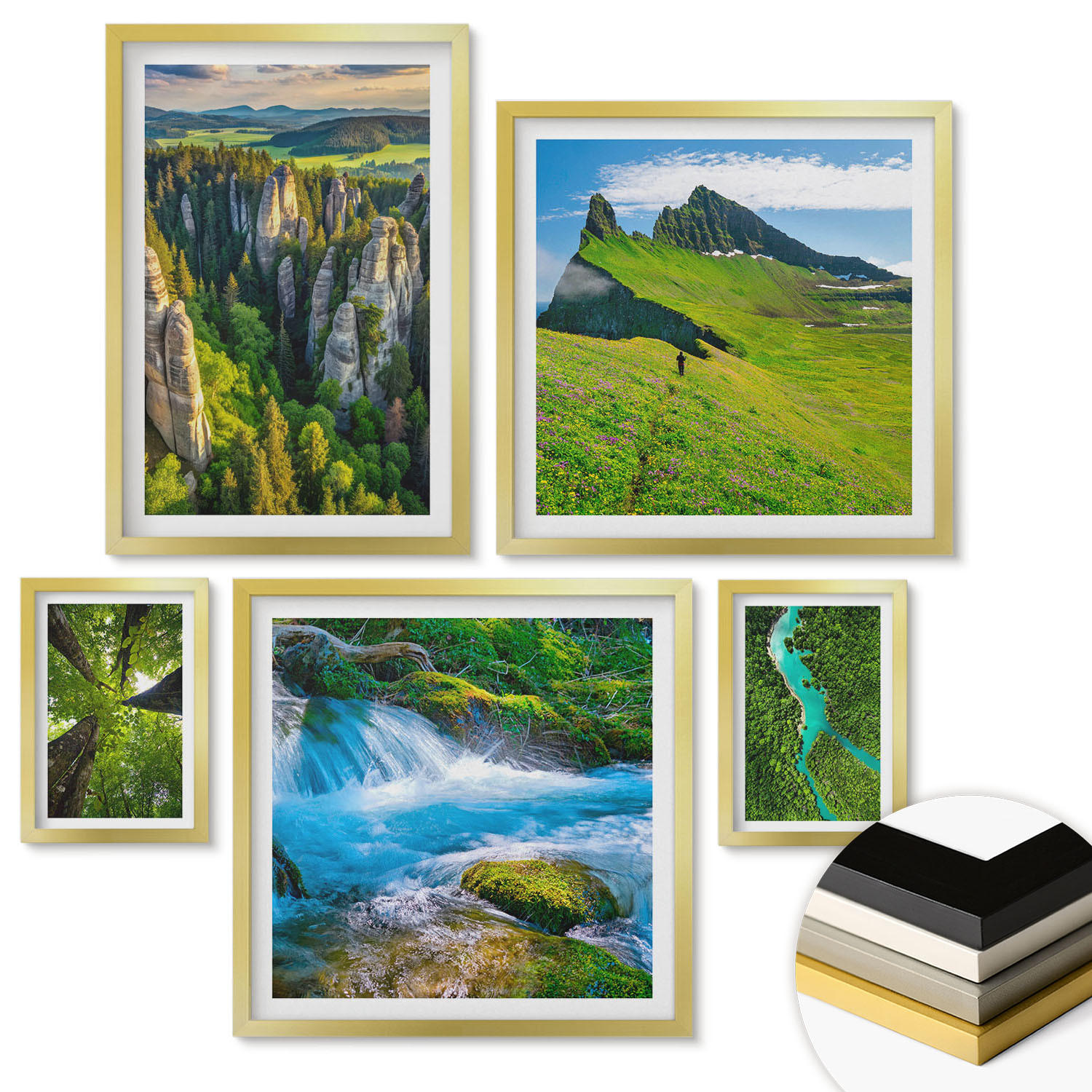 ArtPrintCave Wandbilder Gold 40x60 cm