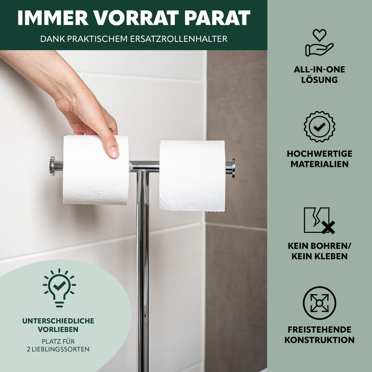 STAND-WC-GARNITUR, schwarz, Edelstahl - Schwarz, Metall (28.5/72.5/12cm) - bremermann