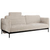 SOFA SALENTO Beige Cord - Beige/Schwarz, Textil/Metall (221/82/101cm) - MKS