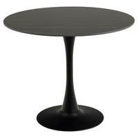 ESSTISCH, Malta, Schwarz, Metall / Keramik, 90 x 90 x 75 cm - Schwarz, Metall (90/90/75cm) - ebuy24