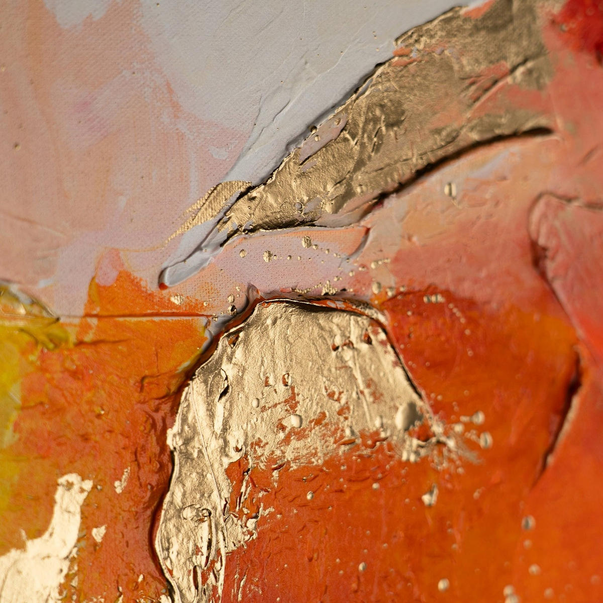 GEMÄLDE Orangene Explosion Schattenfugenrahmen Schwarz 180x120 cm - Schwarz, Holz (180/120cm) - YS-art gallery