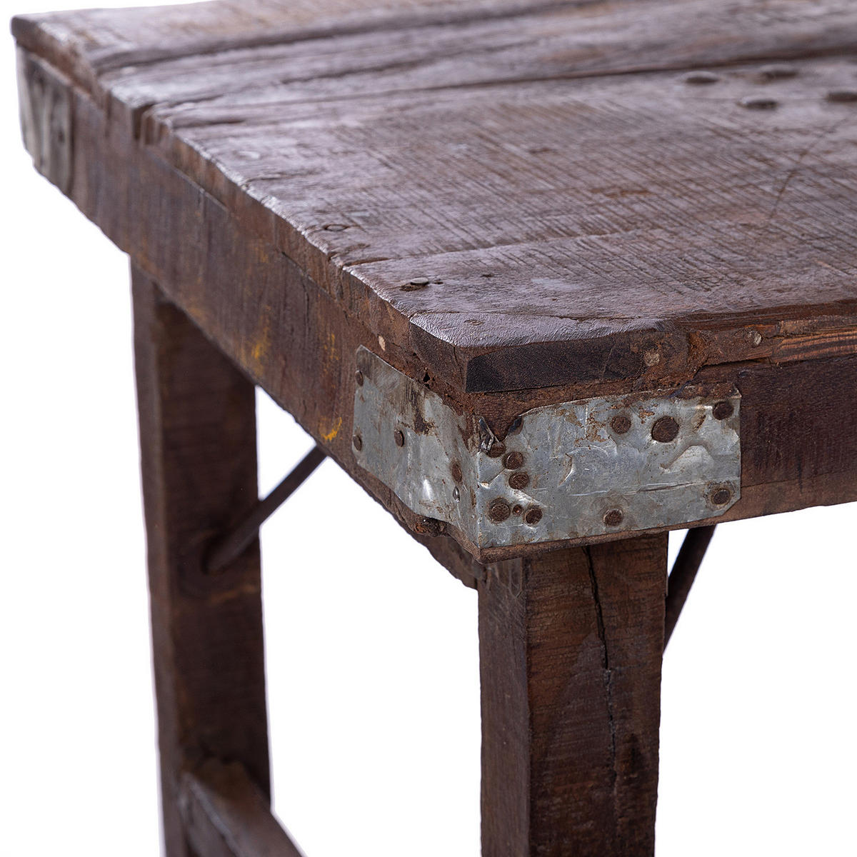 KLAPPTISCH - Mangoholz Massiv - Braun - Braun, Holz (170/55/70cm) - home24