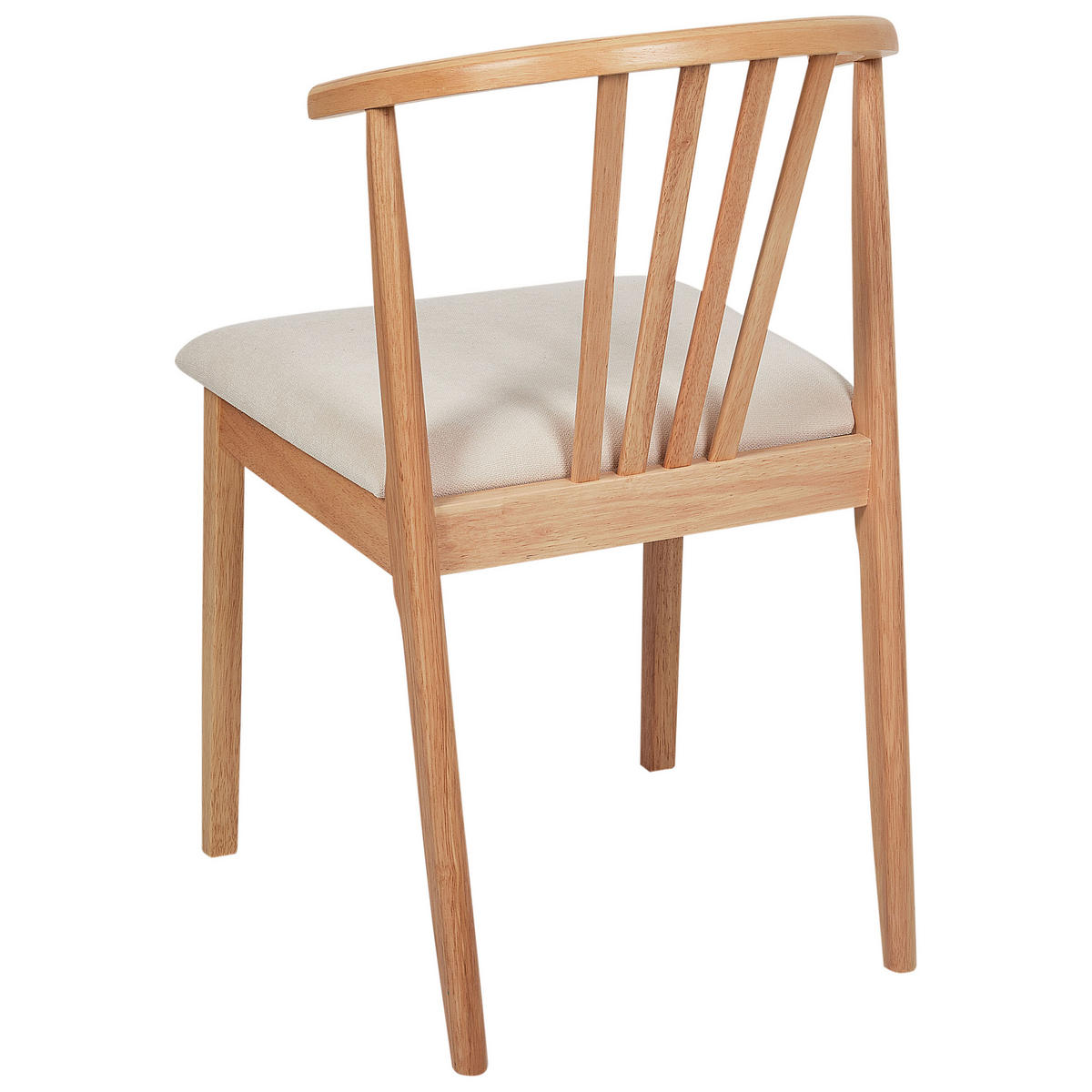 ESSZIMMERSTUHL 2er-Set Heller Holzfarbton Craig - Hellbraun/Beige, Holz (50/80/57cm) - Beliani