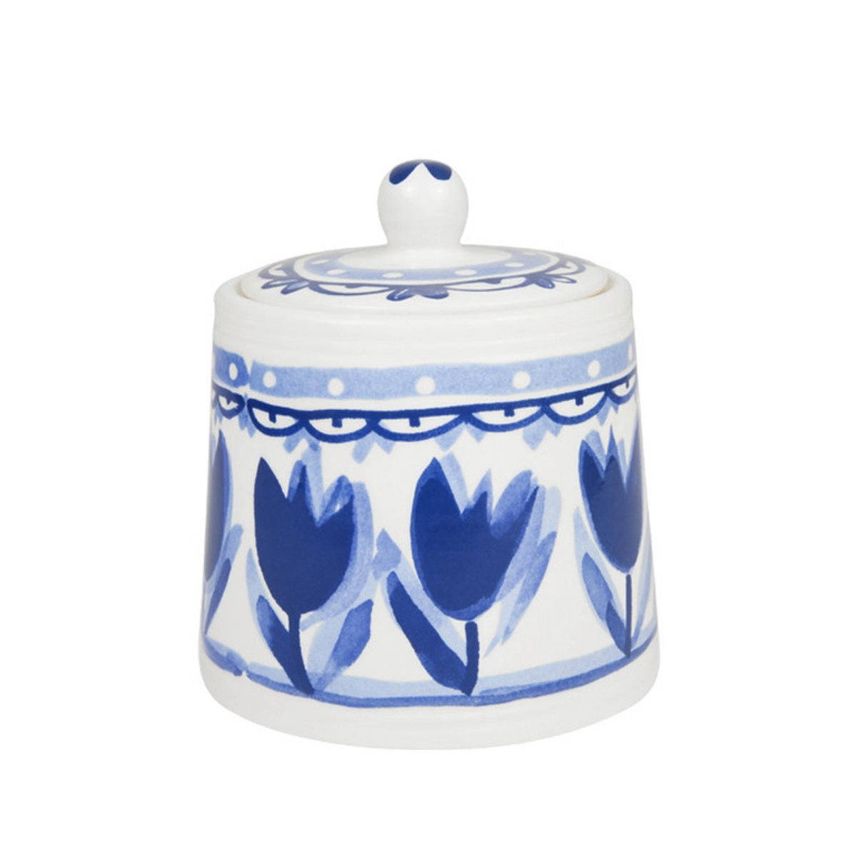 ZUCKERDOSEN Tulpen in Blau - 11,5cm - Multicolor, Keramik (10.5/11.5cm) - Blond Amsterdam