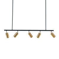 HÄNGELEUCHTE Tatiana, Schwarz und gold, 110cm - Goldfarben, Metall (110/110/110cm) - KOSILUM