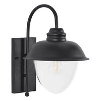 AUSSENWANDLEUCHTE Schwarz Banka - Schwarz, Metall (36/42/20cm) - Beliani