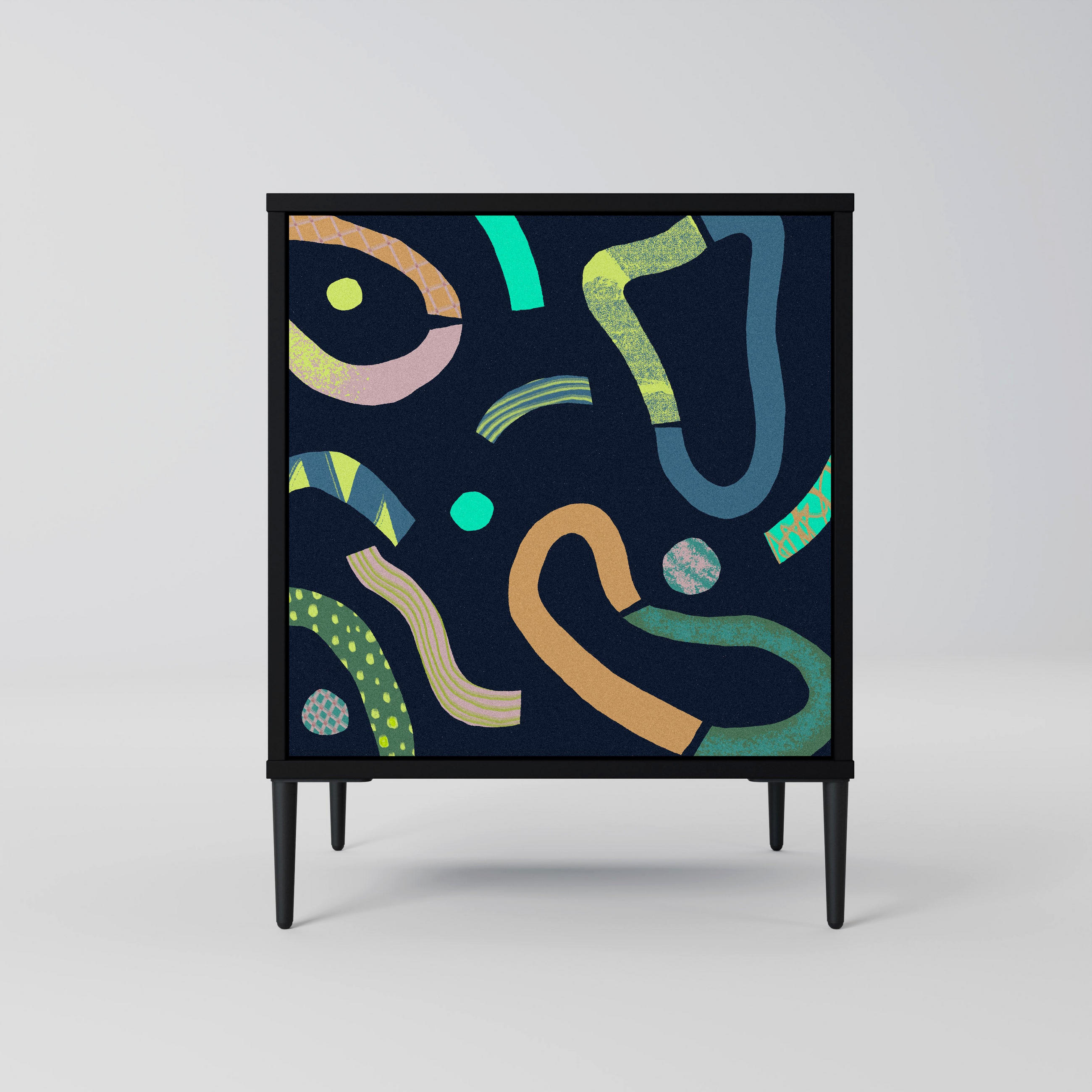 SpaceRebels Sideboard Schwarz 57.5x72.5x42 cm