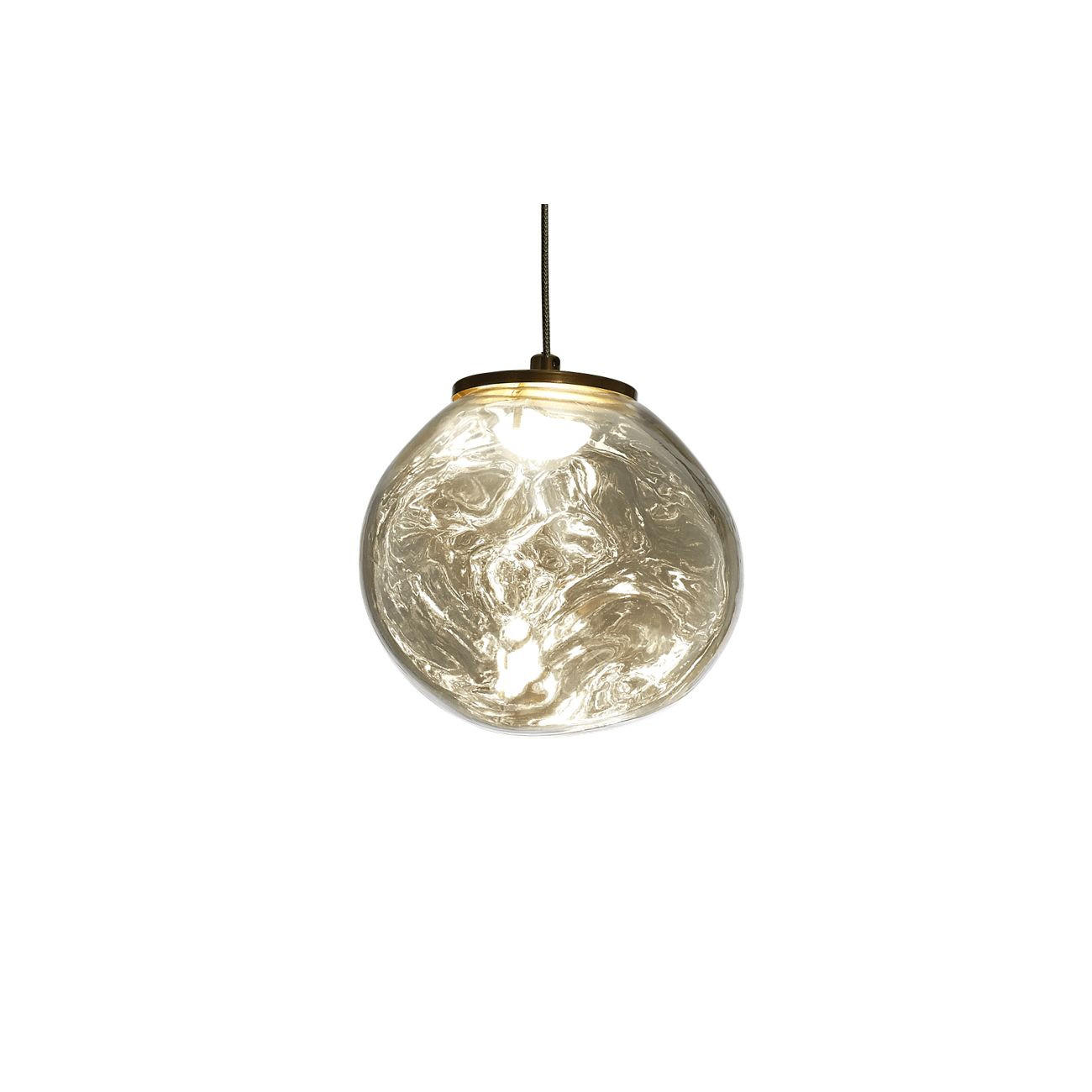 HÄNGELEUCHTE Isotta, Rauchgrau, 26cm - Grau, Glas (26/26/26cm) - KOSILUM