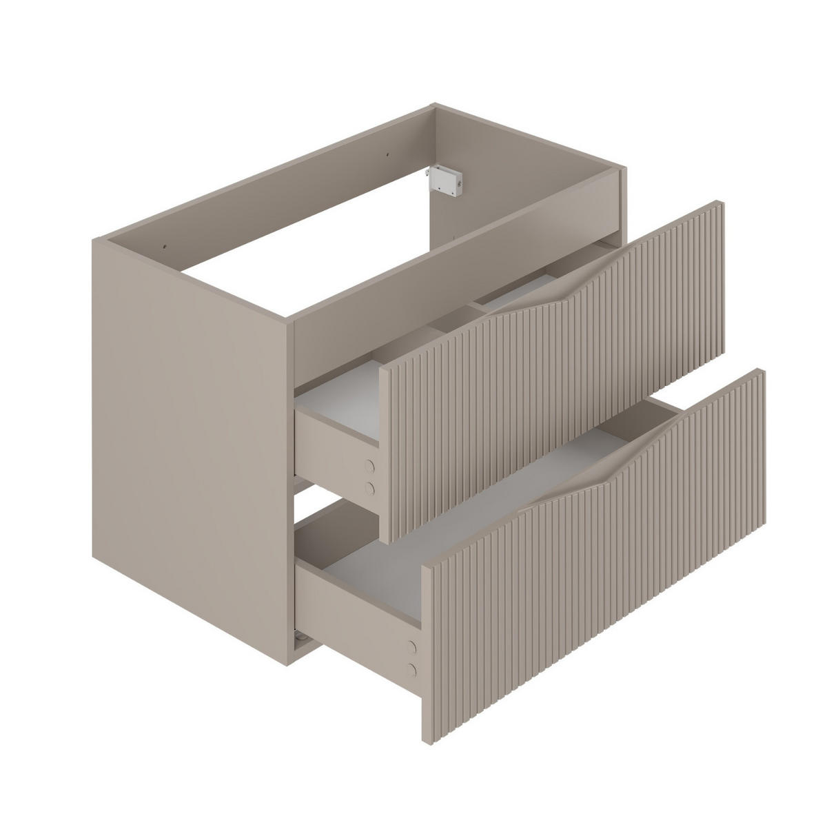 WASCHBECKENUNTERSCHRANK Calen 2 Schubladen Cashmere - 80 x 46 x 52 cm - Kaschmir, Holz (80/52/46cm) - Badplaats