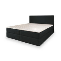 BOXBETT PELLIO 140x200 cm mit Matratze und Topper - Schwarz - Schwarz, Holz (140/200cm) - MASSENO