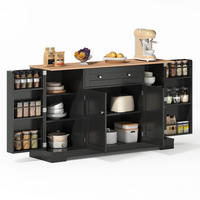 SIDEBOARD 138 cm aus MDF mit verstellbaren Einlegeböden Schwarz - Schwarz, Holzwerkstoff (138/85/40cm) - Modenvie