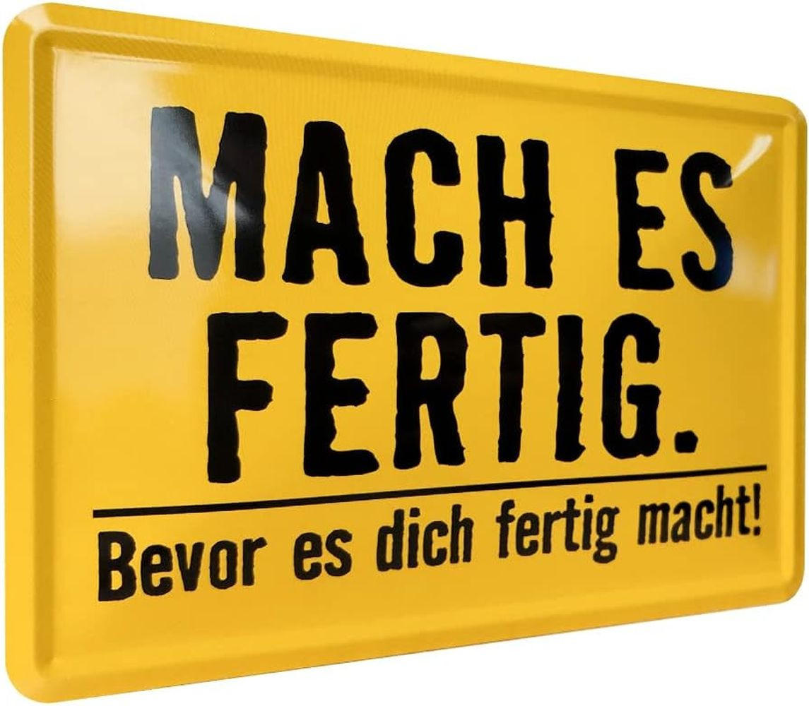 MINIBLECHSCHILD 10/14 cm Mach es fertig - Multicolor, Metall (14/10/0.1cm) - Nostalgic-Art