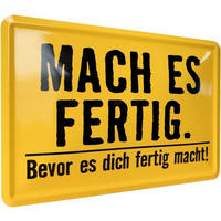 MINIBLECHSCHILD 10/14 cm Mach es fertig - Multicolor, Metall (14/10/0.1cm) - Nostalgic-Art