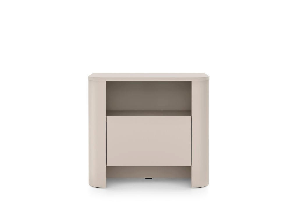 NACHTTISCH – S52 – BARI – Kaschmir – Moderner Beistelltisch mit Schublade - Kaschmir, Holzwerkstoff (58/52/39cm) - hi-markt