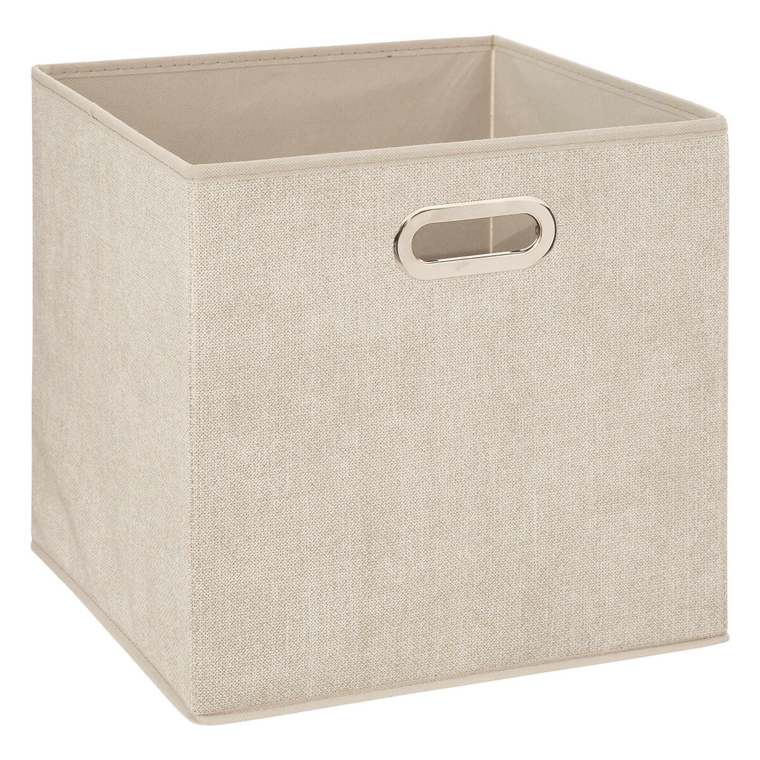 AUFBEWAHRUNGSKORB Mix N Modul, Pappe, PP-Kunststoff, Beige meliert, 31 x 31 cm - Beige, Papier (31/31/31cm) - 5five Simply Smart